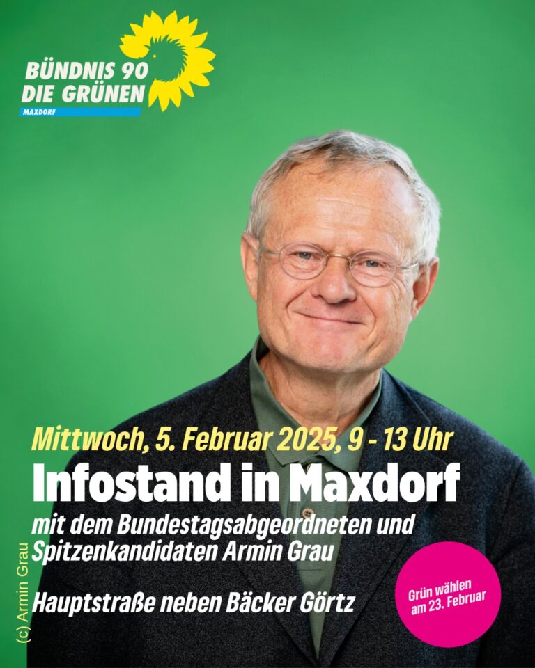 Infostand mit Armin Grau