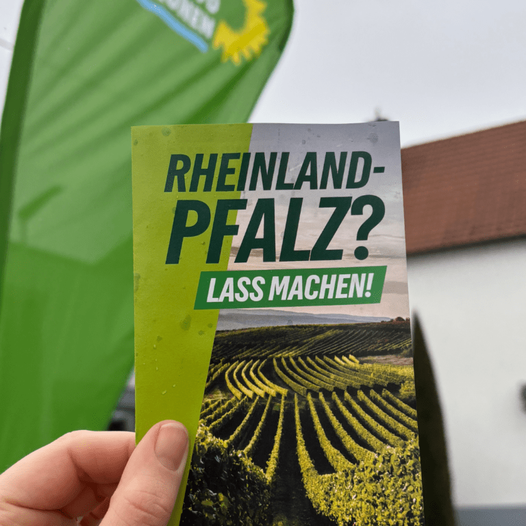 Wahlkampfstand am 14. März