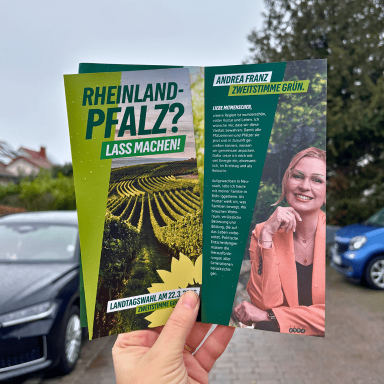 Wahlkampfstand am 7. März